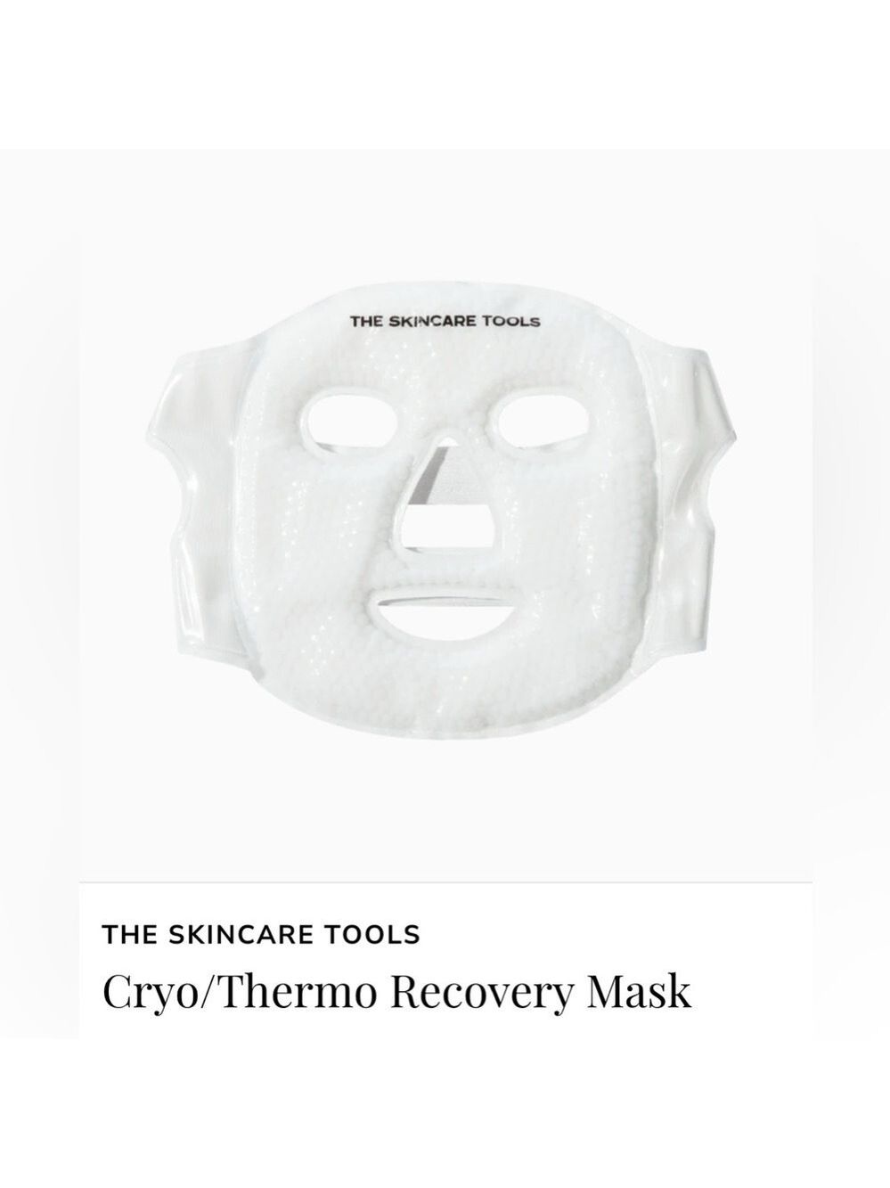 NEW White Cryo/Thermo Recovery Mask Depuffing Mask Reusable Cryo